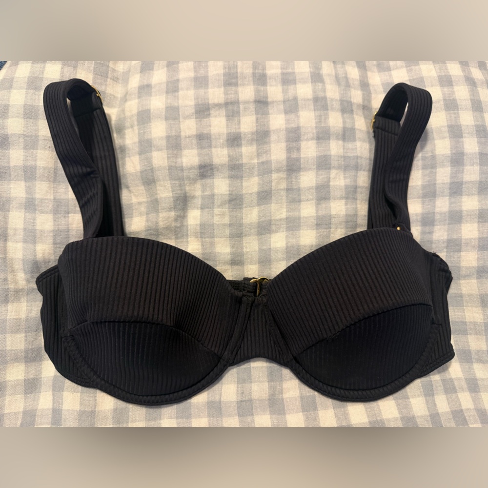 Montce Black Rib Bustier Bikini Top - Picture 4 of 7